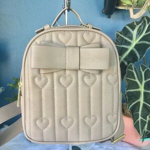 Betsy Johnson Heart & Bow Toupee Mini Backpack NOWT